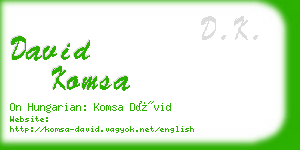 david komsa business card